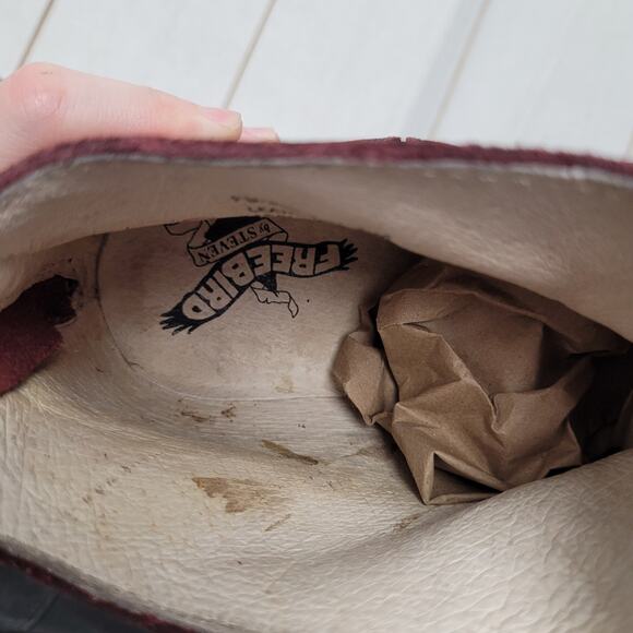 Freebird Burgundy Ankle Boots - Picture 9 of 10